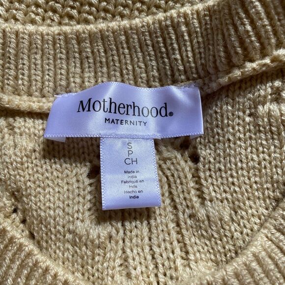MOTHERHOOD MATERNITY Embroidered Detail Maternity Crew Neck Sweater, Size S - Picture 5 of 6
